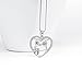 Angel caller Mother Daughter Jewelry Owl Necklace Sterling Silver Love Heart Mother and Child Owl Jewelry for Women Christmas Gifts for Her
