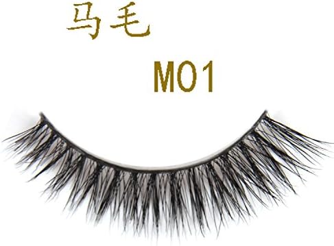 HOT M01 luxurious 100% HORSE HAIR short Cross Messy False eyelashes fake eye lashes makeup