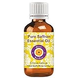 Deve Herbes Pure Saffron Essential Oil (Crocus sativus) 100% Natural Therapeutic Grade Steam Distilled 2ml (0.06 oz)