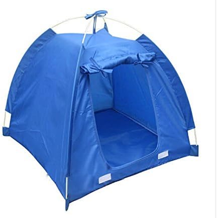 Pet Summer Foldable Waterproof Durable Pet Tent Dog Bed (Blue, S:14.96"x14.96"x12.99")
