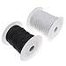 2mm 100Yards Waxed Thread Cotton Cord Plastic Spool String Strap Necklace Rope Bead for Necklace Bracelet DIY Making (White)