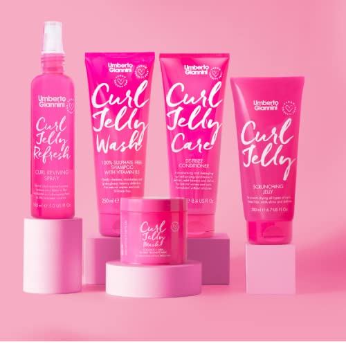 Umberto Giannini Curl Jelly Scrunching Jelly Shampoo & Conditioner, Vegan & Cruelty Free Frizz Solution for Curly or Wavy Hair, 200 ml