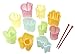 Torune Japanese Bento Deco Ham Cheese Cutter Set, 10 Shapes