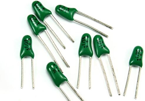 (PP #7) 25pcs Tantalum Radial Capacitor .1uF 35v Green
