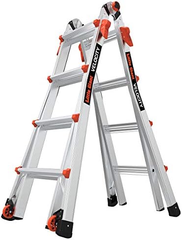 Little Giant Ladders 15417 001 Velocity M17 With Wheels Multi Use Ladder Aluminum Building Supplies Amazon Com Au