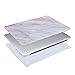 MOSISO Compatible with MacBook Air 11 inch Case (Models: A1370 & A1465), Plastic Pattern Hard Shell Case & Keyboard Cover Skin & Screen Protector, Pink Marble