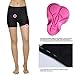 4ucycling Women's Cycling Shorts 3D Padded Brief Underwear Black