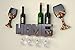 Home Wall Mounted Metal Wine Rack with 4 Long Stem Glass Holder - Wine Cork Storage - Gifts for Wine Lovers - by HouseVines