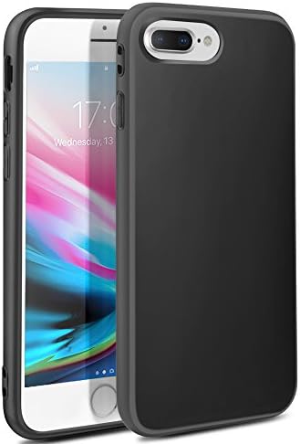 iPhone 7 Plus Case, iPhone 8 Plus Case, Simple Style Thick Anti-fingerprint Micro Frosted All-round Protection of TPU Soft Slim Case for iPhone 7Plus/8Plus - Black