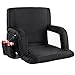 Sportneer Stadium Seats for Bleachers, Bleacher Chairs with Back and Cushion Bleacher Seats with Back Support Padded Stadium Chair with Armrests 6 Reclining Positions for Sport Events Camping Beaches