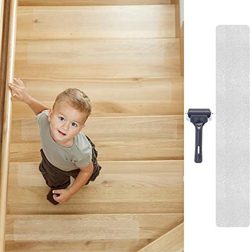 Clear Stair Treads Non Slip (15Pack), Anti Slip Tapes Adhesive for