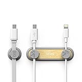 Magnetic Cable Clips,Hizek Wooden Cord Organizer Multipurpose Management System for Power Wires,Charging Cables,USB Cords,Audio Cables,Headphones Wires(Yellow)