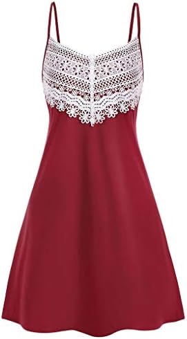 Lljin Fashion Womens Crochet Lace Backless Mini Slip Dress Camisole Sleeveless Dress