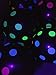 Blacklight Party Balloons - Black with Neon Polka Dots that Glow in the Dark under Blacklight - 11 inch Latex Balloons, 25 Count