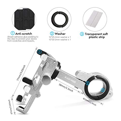HOMEASY Universal Bike Phone Mount Motorcycle Handlebar Cellphone Bicycle Holder Adjustable, Fits iPhone Xs|XS Max, XR, X, 8 | 8 Plus, Galaxy S9, Holds Phones from 3.5-7" Wide【Fall Prevention】 - Thumbnail 6
