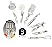 Sveetlife Gadgets Set 8-Piece Essential Kitchen Utensils Set Practical Design Stainless Steel Kitchen Tool Set with Utensil Holder for Cooking Meals Housewarming Gift