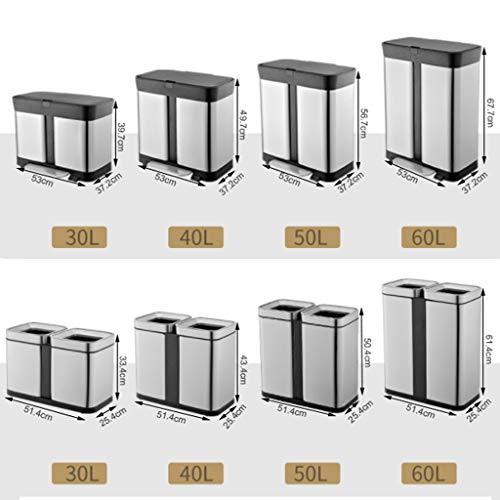 Contenedor de Reciclaje Bote de Basura al Aire Libre Grande del Bote de