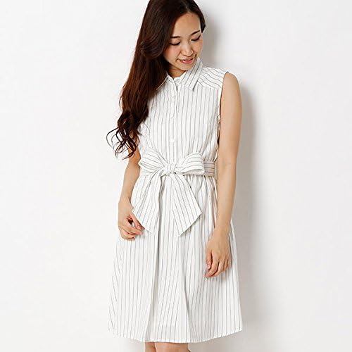 Amazon イング Ingni ワンピース L90サッシュ付シャツop オフ ストライプ M ワンピース チュニック 通販