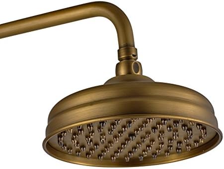 Traditional Antique Brass Finish Rain Style Showerhead Solid Brass Waterfall Shower Head
