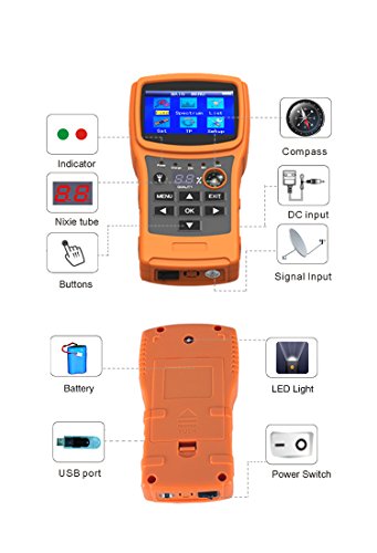 Satellite Finder, TBS Digital DVB-S/S2 Satellite Signal Meter Finder