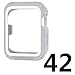 OULUOQI Apple Watch Case 42mm, 2 colors Design ［Patent Pending］, Shock-proof and Shatter-resistant for Apple Watch Nike+, Series 2, Series 1, Sport, Edition- Gray / White
