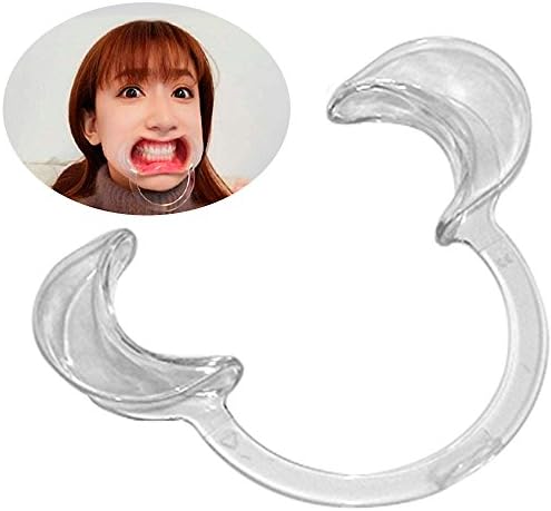 Teeth Whitening Cheek Retractor, Autoclavable Dental Mouth Opener 20 Pieces C-Shape (10 Medium+5 Large+5 Small)