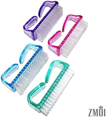 ZMOI 4 Pieces Handle Clean Nail Brush Nail Hand Scrubbing Cleaning Brush