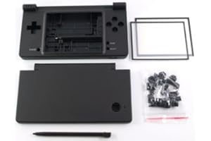 Gametown Full Housing Case Cover Shell with Buttons Kit Replacement Parts for DSi NDSi Console -Black