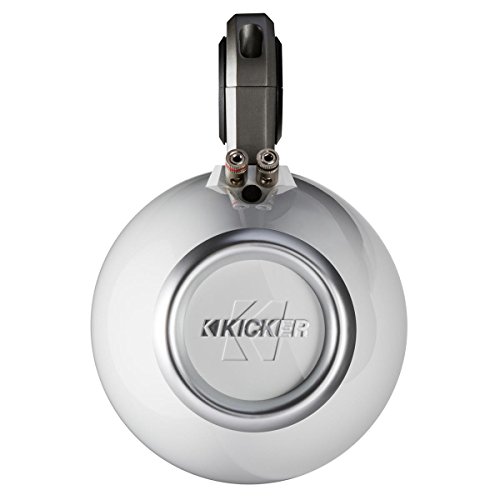 Kicker KMTESW 8" Marine Speaker Enclosures - Pair (White)