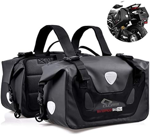 Motorcycle Travel Bag, Motorcycle Luggage Bag Outdoor Travel Bag Waterproof Saddle Bag Helmet Bag (1 Pair)