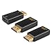 DP to HDMI Adapter [3-Pack], CableCreation 1080P Gold Plated Displayport to HDMI Converter Male to Female 1.3V Black primary