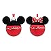 Disney Blown-Glass Christmas Holiday Ball Ornaments - Mickey & Minnie Mouse Silhouettes & Signatures, Set of 2