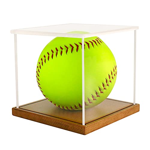 LuxRound Softball Display Case, Plastic Display Holder for Official