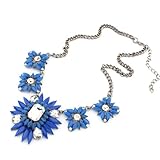 Bestpriceam (TM) Chunky Clear Crystal Statement Necklace (Blue)