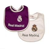 Real Madrid Baby Bibs - 2pk White/purple - One Size