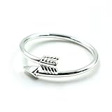 Kingfansion Fashion Lady Attractive Alloy Double Arrow Finger Rings Gift