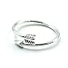 Kingfansion Fashion Lady Attractive Alloy Double Arrow Finger Rings Gift