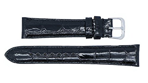Genuine Alligator - Padded Stitched â€“ Glazed Shiny - Watch Strap Band - Gold & Silver Buckles Included â€“ Factory Direct - Made in the USA by Real Leather Creations
