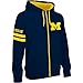Michigan Wolverines Full Zip Hooded Sweatshirt Navy