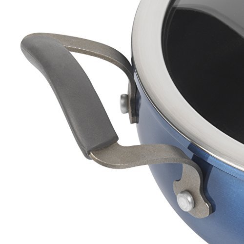 Click Here to See More Images Epicurious Aluminum Nonstick 3 qt. Covered Sauteuse in Arctic Blue