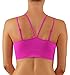 Bise Women's Yoga Bra with Criss Cross Adjustable Straps Medium Support Workout Top Sports and Fashion 2 in 1. (S/M, BSB45-Magenta)