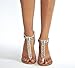 Twisted Women's Daisy Faux Leather T-Strap Flat Sandal with Rhinestone Embellished Overlay