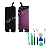 Group Vertical® Black Front Assembly LCD Display Screen Touch Digitizer Assembly for Apple iPhone 5C + TOOLS