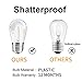 Amico 48FT LED Outdoor String Lights Weatherproof Vintage Dimmable Edison Plastic Bulbs with 15 Sockets