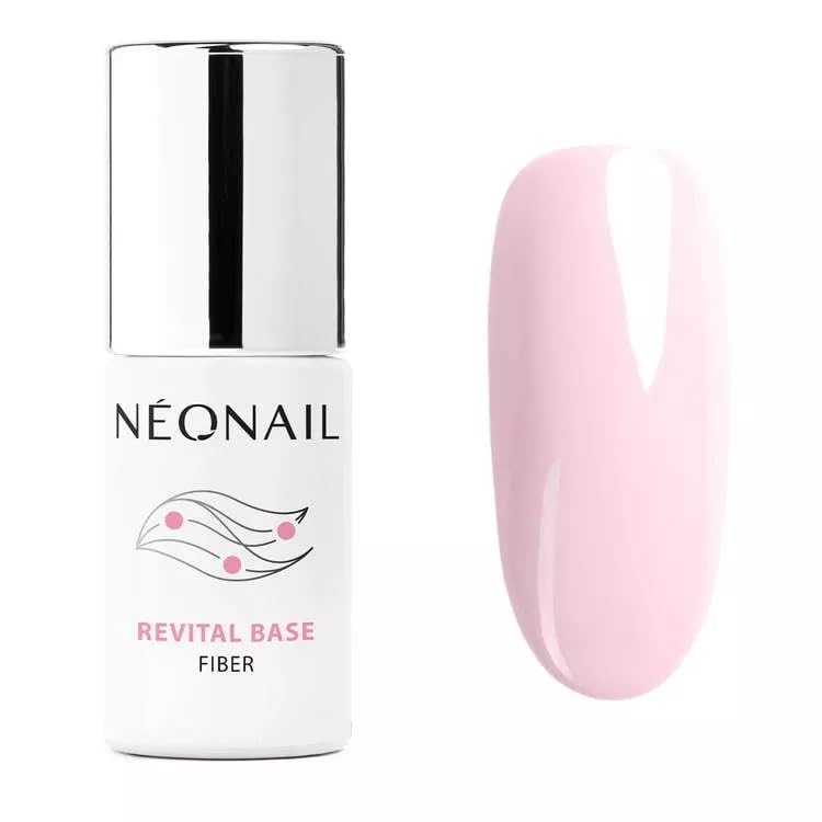 NÉONAIL Gel Nail Polish Base Coat - Revital Base Fiber Rosy Blush - Long Lasting Nail Art Manicure - LED UV Nail Lamp Gel - 7,2ml