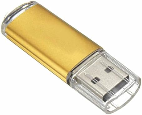 Aribelly USB 2.0 Metal Flash Memory Stick Storage Thumb U Disk 1gb/2gb/4gb/8gb/16gb/32gb (Gold, 8GB)