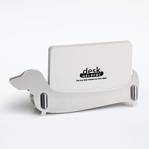 Original Puppy Dog Design Stainless Steel Countertop Desktop DIY Business Card Holder Display Stand