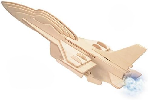 Smilelove 3D Wooden Puzzle Helicopter Jigsaw Puzzle for Adult (F16 Fighter Plane)