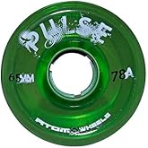 Atom Skates Outdoor Quad Roller Wheels 78A Atom Pulse 65x37 Green / 2 Packs - 8 Wheels