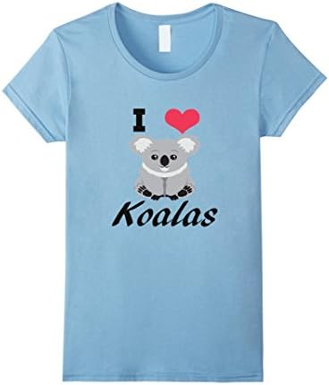 Women's I Love Koalas T-Shirt Large Baby Blue